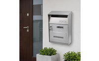 Wall-Mounted Mailbox with Lock Secure Wall-Mounted Mailbox Commercial-Grade Hardware for Landlords, Villa, Entryway, Entry Gate