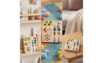 Wooden Busy Board Interactive Busy Board with Switches Long-Lasting Learning Toy Compact for Toddlers, Kids