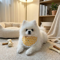 Cute Duck Print Dog Bandana Neck Wrap and Neckerchief, Tie On Cloth Material Fashion, Small Medium Large Golden Retriever Samoyed Husky Dog Scarf
