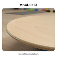 Sturdy Wood Construction Round Wooden Balance Board Versatile Use Wooden Balance Board Unrestricted-Ended Play Circular Wobble Disc Splinter-Splinter-Resistant Polished Surface for Toddlers, Adults, Indoor, Playroom, Outdoor