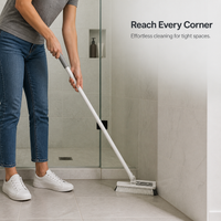 V-Shaped Long Handle Floor Scrub Brush for Bathroom Tile Grout Cleaning