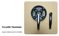 Triple Chainring Crankset Long-Lasting Mountain Bike Crankset Bike Chainring with Guard Sturdy Cycle Crank Limb Set