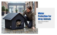 foldable wild Cat Shelter Waterproof foldable Pet Tent All-Season Outdoor Kennel for Small Dog Owners, Backyard, Garden, Balcony