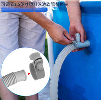 Plastic Pool Hose Clamp - Adjustable Replacement Clamp Connector