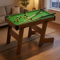 Corner Pockets Children's Billiard Table Cue Sticks Tabletop Pool Game Black Edge Trim Mini Pool Table Sturdy