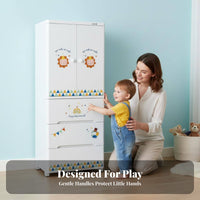 Large Capacity Multi-Bin Storage Cabinet child-appropriate Height Cartoon Drawer Chest Safe Rounded Corners children's Furniture Lightweight Design for Toddlers, Parents, Nursery, Playroom, Bedroom, Closet