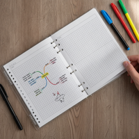 B5 Cornell Mind Map Notebook with Detachable Loose-Leaf Pages for Students
