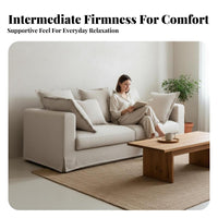 Space-Saving Settee Removable and cleanable Cover plump Two-Seater Sofa Wabi-Sabi Aesthetic Living Room Seating for Homeowners, Lounge Area, Bedroom, awayice