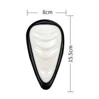 TPR Edging Hard Plastic Groin Cup Ventilated Vented Groin Cup Teardrop-Shaped Contoured