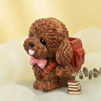 Cuddly Animal Figure Eyeglass Holder Textured Desktop Eyeglass Holder Pink Ribbon Accessory