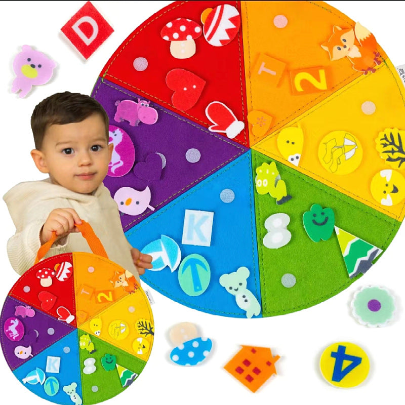 Montessori Sensory Board Toddler Felt Learning Busy Board Hand-Eye Coordination Toy