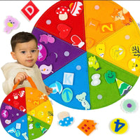 Montessori Sensory Board Toddler Felt Learning Busy Board Hand-Eye Coordination Toy