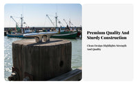 Short Leg Rope Cleat Stainless Steel Projection Cleat Strong Duty Dock Tie Down Anti-Rust High Polish Finish
