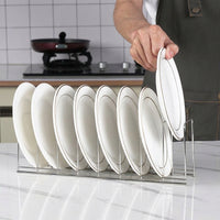 Dish Rack and Dish Drainer 2 Pack, Plate Rack with Draining Board, Space Saving No Drip Tray Design for Kitchen Sink Counter Organization
