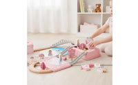 Long-Lasting Castle Train Set with Storage Box Portable Train Set with Storage Box Mixed-Material Magical for Toddlers