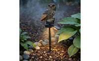 Resin Solar Owl Stake Light Warm Yellow Owl Solar Stake Light LED for Patio