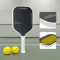 Carbon Fiber Pickleball Paddle Textured Racket High Rotation for Beginners