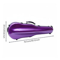 4/4 Violin Case Soft Velvet Lining Carbon Fiber Violin Case 2 Bow Holders Musical Instrument Accessory for Students, Professionals, Storage