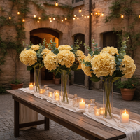 Artificial European Hydrangea Stem, 54 Petals, for Home, Hotel, and Event Decor