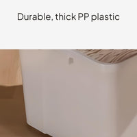 Stackable Plastic Storage Box with Lock & Casters Organizer