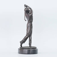copper Golfer Figurine Gift Idea Golfer Figurine Detailed Sculpting Golf Player Statue for Office