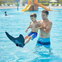 Mermaid Monofin Lightweight Mermaid Fin Swim Fin with Foot Pockets One-Piece for Children, Pool, Snorkeling