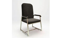 Sled Base Chair Upholstered High-Back Chair with Armrests Padded Furniture for Professionals, Students, Office, Conference Room