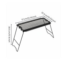 Foldable Folding Mesh Table Durable Iron Construction Lightweight Folding Table With Side Racks Portable Camping Shelf High Load-Bearing Capacity for Picnickers