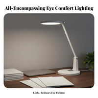 High Color Rendering Standing Reading Lamp Energy Saving Piano Floor Lamp Minimalist Design Dimmable Standing Light Press Control for Students, Children, Home Office, Bedroom, Living Room, Crafting