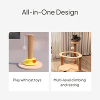 Cat Tree Tower with Space Capsule Condo and Scratching Post