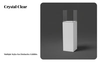 Dustproof Acrylic Cover Display Pedestal Varnish Ed Finish Pedestal Display Case Non-Yellowing Jewelry Showcase Stand Clear View for Gallery Owners, Exhibitors, Collectors, Retail Shop, Home