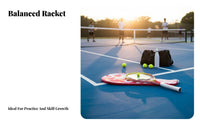 High Elasticity 27 Inch Tennis Racket Long-Lasting Beginner Tennis Racket Pre-Strung for Beginners, Amateur Players, Practice, PE Class