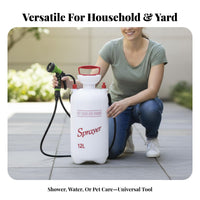 Portable Camping Shower Multi-Functional Manual Pump Pressure Dispenser Outdoor Equipment Sturdy Construction for Campers, Beach