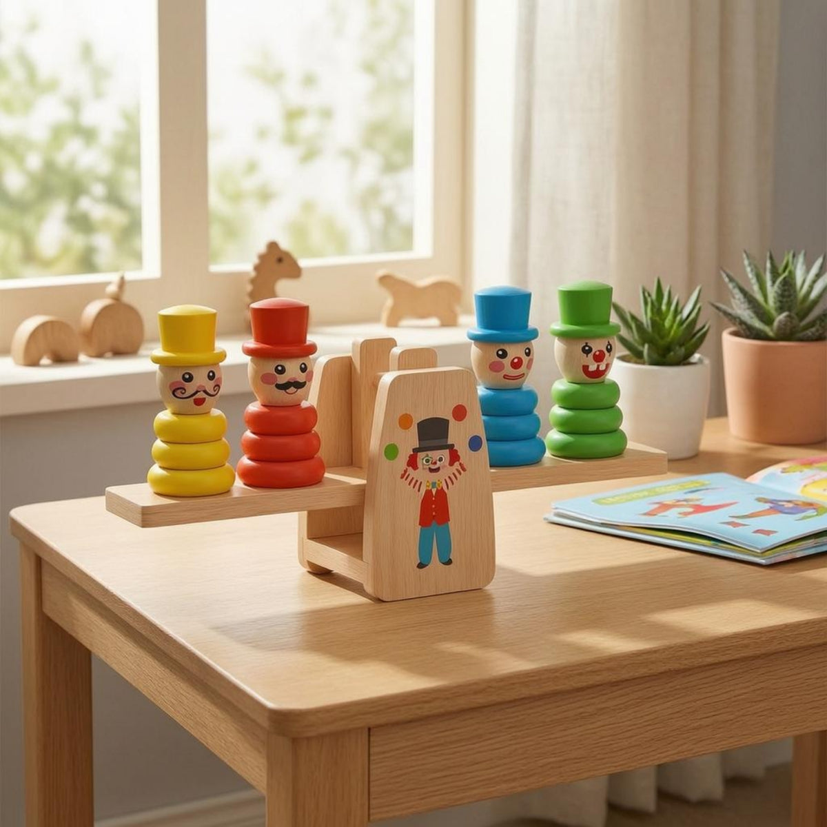 Comparison Freestanding Balance Scale Toy Math Learning Educational Balance Toy Hand-Eye Coordination for Children