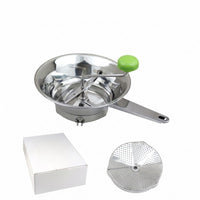 Stainless Steel Food Grinder Polished Metal Hand-Operated Grinder Compact