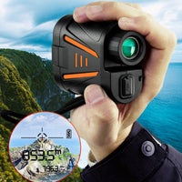 Height Measurement Angle Measuring Rangefinder Rechargeable Golf Rangefinder High Precision Laser Distance Meter 6x Magnification for Golfers, Field