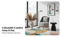 Upholstered Contoured Seat Comfortable Seating Accent Chair High-Density Foam Padding Versatile Placement for Bedroom
