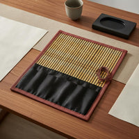 Large Capacity Calligraphy Brush Roll Portable Chinese Brush Storage Mat Safeguarding Lightweight for Calligraphers, Artists, Art Students, Travel