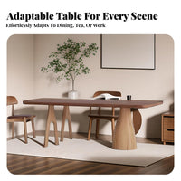 Rectangular Dining Table Rustic Minimalism design Double Workstation Vintage Look Indoor Furnishing for homeowners, telecommuting Workers, Living Room, Kitchen, Study