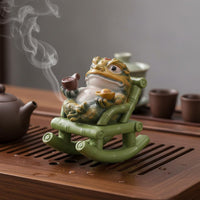 Color Changing Frog Statue Creative Design Tea Pet Tranquil Home Decor Decoration for Desktop