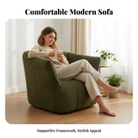Light Luxury Single-Person Sofa signature design Upholstered Accent Chair Modern Design Armchair Soft Fabric Upholstery for Apartment Dwellers, Homeowners, Readers, Living Room, Balcony, Bedroom, perusing corner
