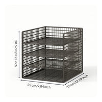 File Organizer with Shelves Space Saving Beneath the Desk Organizer for Students, Teachers, Office, Small Workspaces