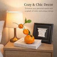 Home Decoration Ceramic Vase for Flowers with Creative Fruit Shape Design, Small for Living Room Decor and Desktop Display