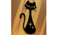 Cat-Shaped Metal Decor Wall Art Lightweight Feline Wall Decor Easy Installation for Living Room, Entryway, Hallway