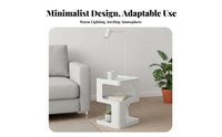 Nordic design Sculptural Side Table Geometric Shape Nightstand Modern Minimalist Household Furniture distinctive Design for Art Lovers, Apartment Dwellers, Homeowners, Living Room, Corner Space, Entryway, Reception Area