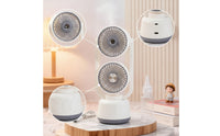 Mist twinHead Desktop Fan Portable twinHead Desk Fan Compact Cordless for Office, Study Corner