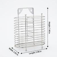 Utensil Holder and Chopstick Holder, Wall-Mounted Organizer Cutlery Holder, Thickened Stainless Steel for Modern Kitchen Space Saving Drainage