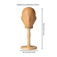 Mannequin Head Stand Tabletop Mannequin Head with Wooden Base Stable for Shelf