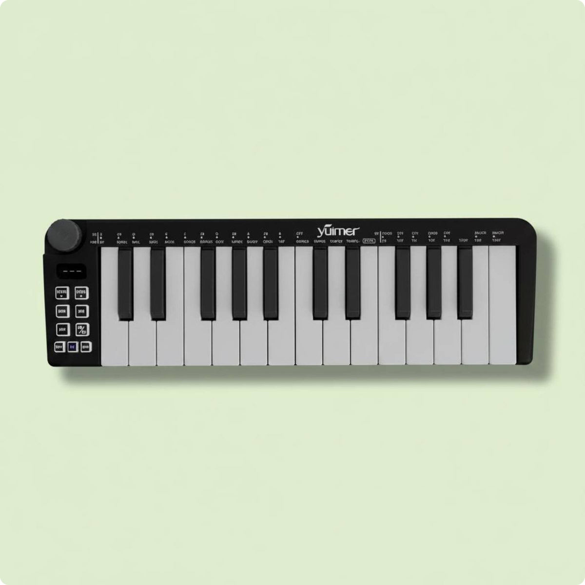 Bluetooth Portable Mini Midi Keyboard Beginner Friendly 25-Key MIDI Keyboard Tone Bend Computer Music Gear for Beginners