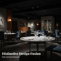 Round Dining Table with 6 Chairs Luxury Design Indoor Furniture Modern & Design Upholstered Seating for Families
